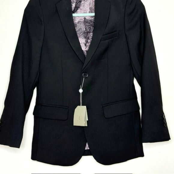 PAISLEY OF LONDON PHILLIP BLACK BLAZER JACKET BOYS SIZE 16 NWT HTF - Picture 7 of 16